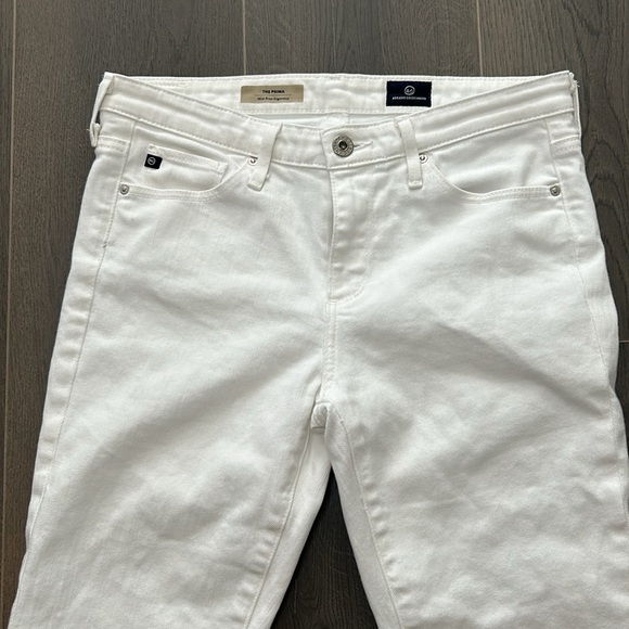AG Adriano Goldschmied The Prima White Mid Rise Cigarette Skinny Jeans size 27 - Picture 9 of 14